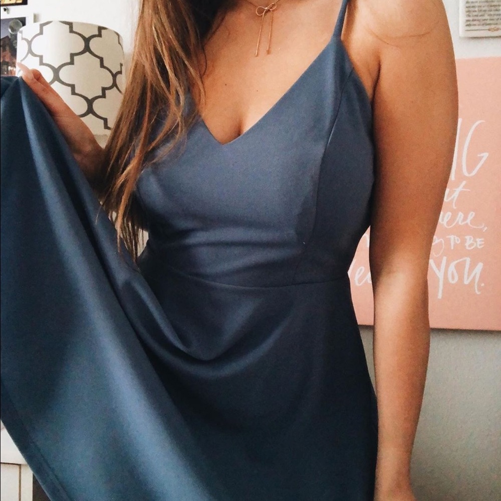 Navy Blue Dry Goods Dress